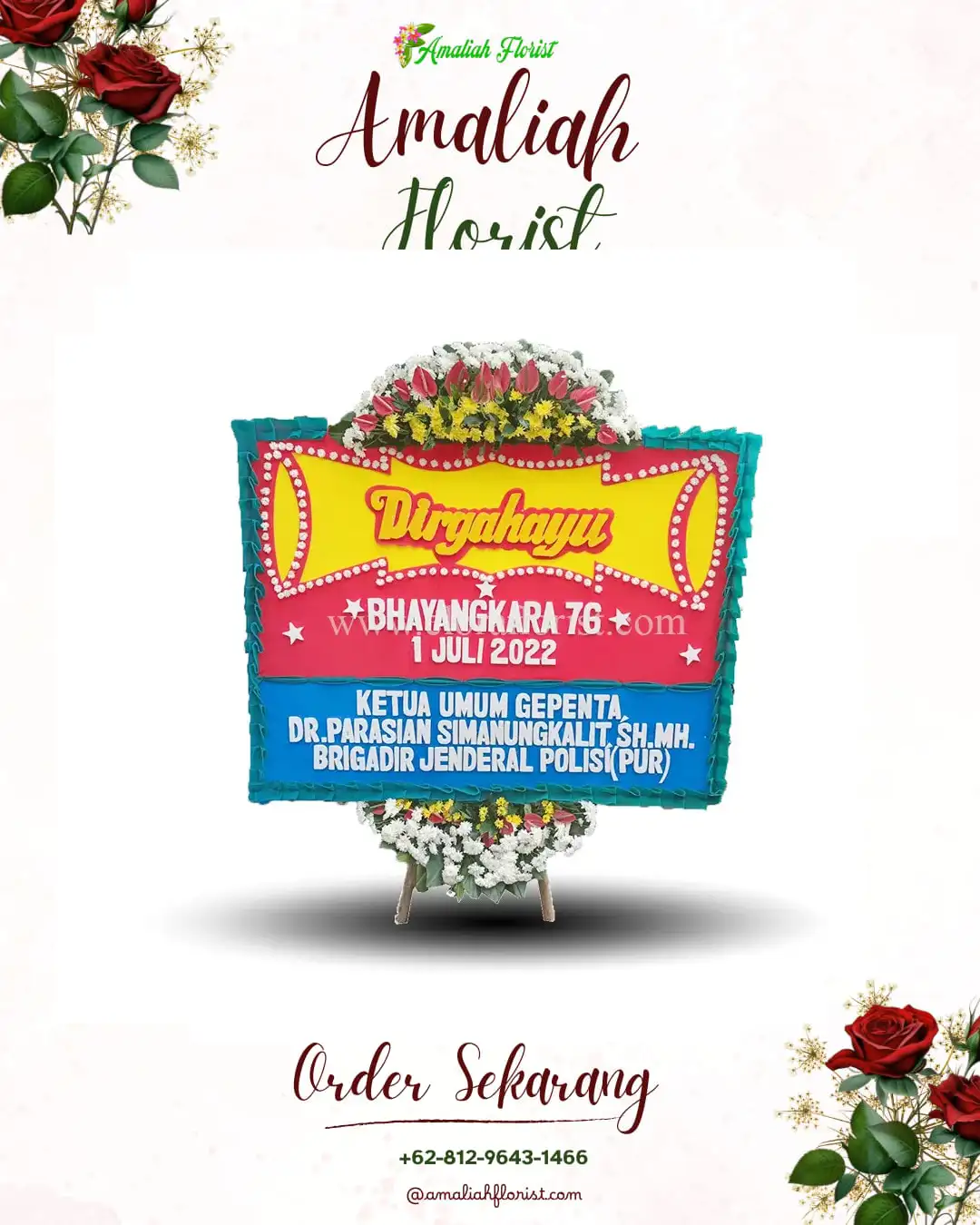 Papan Bunga HUT Ulang Tahun Manukan Wetan